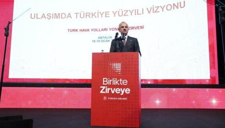 Bakan Uraloğlu: 2023’te Türkiye semalarından 15 saniyede bir uçak geçti