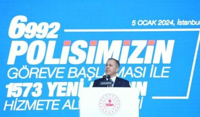Bakan Yerlikaya İstanbul Emniyeti’ne personel-araç katılım töreninde konuştu