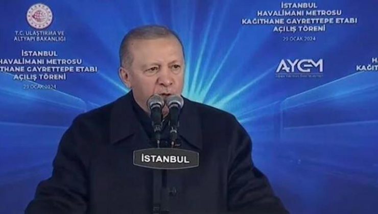 Erdoğan, Gayrettepe-Kağıthane Metro Hattı’nın açılışını gerçekleştirdi
