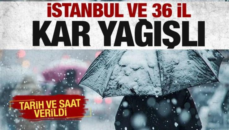 İstanbul ve 36 ile kar yağışı geliyor! MGM tarih ve saat verdi