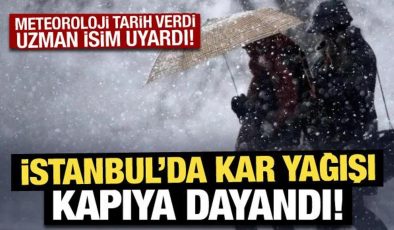 Meteoroloji tarih verdi: İstanbul’da kar yağışı kapıya dayandı!