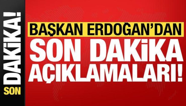 Başkan Erdoğan’dan Trabzon’da son dakika açıklamaları!