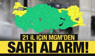 İstanbul dahil 21 il için sarı alarm verildi