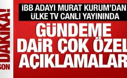 İBB Adayı Murat Kurum’dan ÜLKE TV canlı yayınında önemli açıklamalar