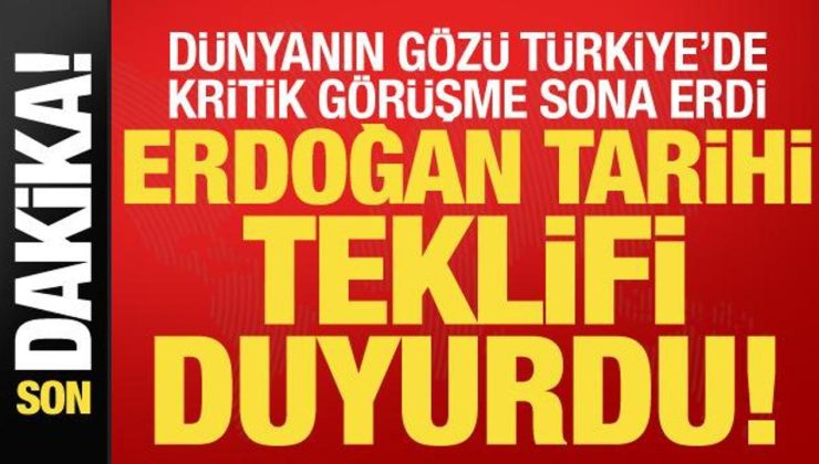 Son dakika: Dünyanın gözü İstanbul’da! Erdoğan tarihi teklifi duyurdu…