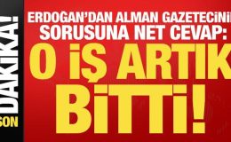 Son dakika haberi: Erdoğan’dan Alman gazetecinin sorusuna net cevap: O iş artık bitti